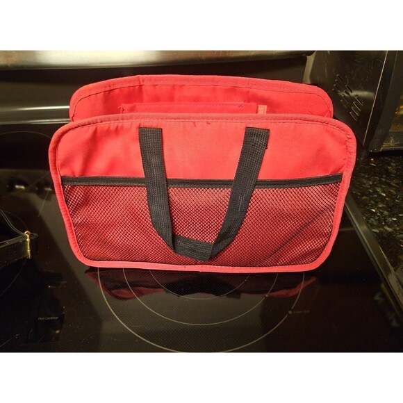 Avon Consultant Premier Beauty Business Tote Bag Purse Black & Pink With Insert - Picture 13 of 16